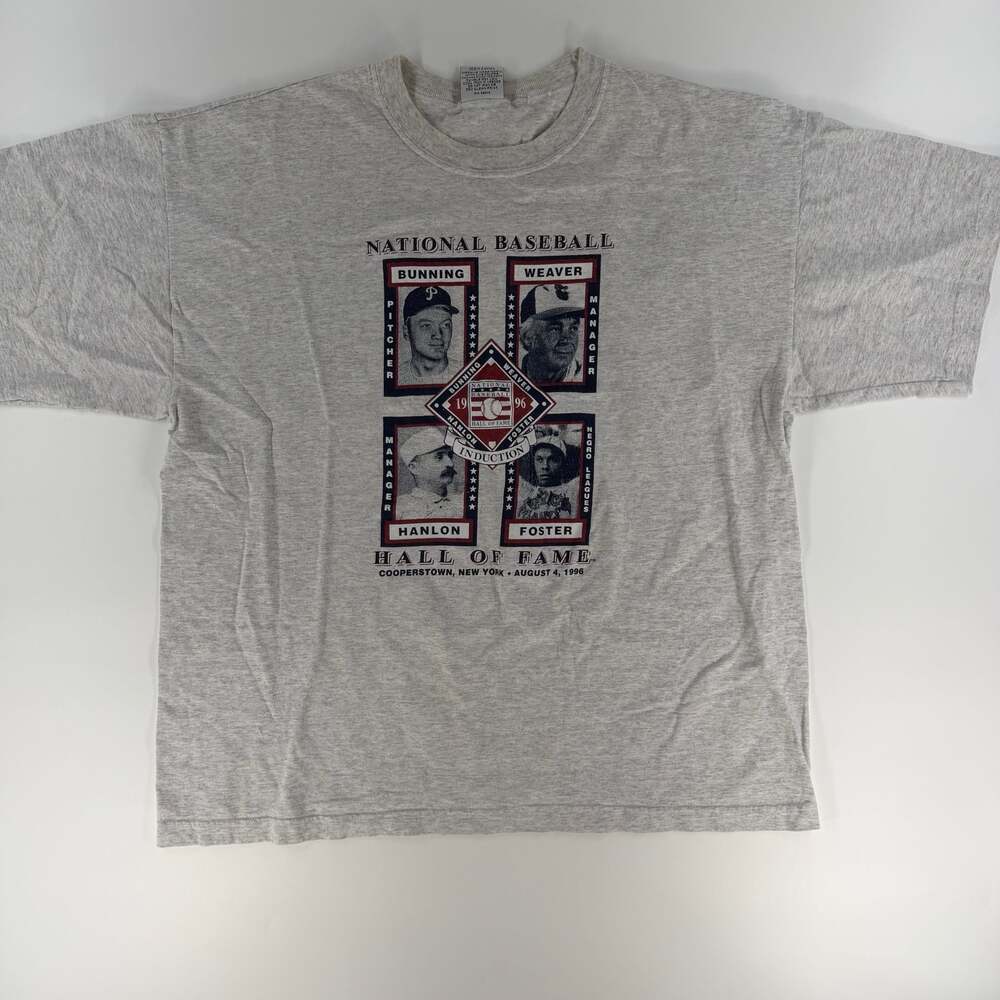 0765 2XL Vintage 1996 National Baseball Hall of Fame Induction Ceremony T-Shirt